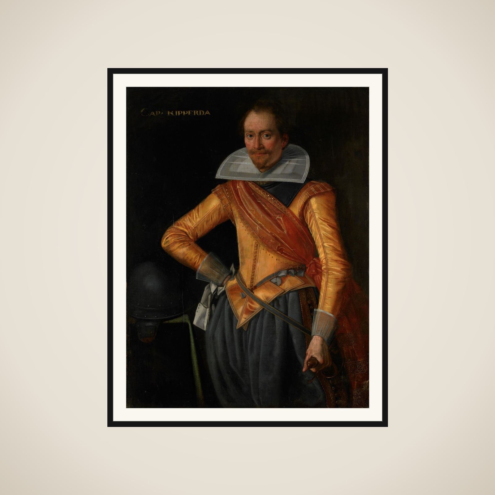Portrait of a Captain with the Surname Ripperda framed