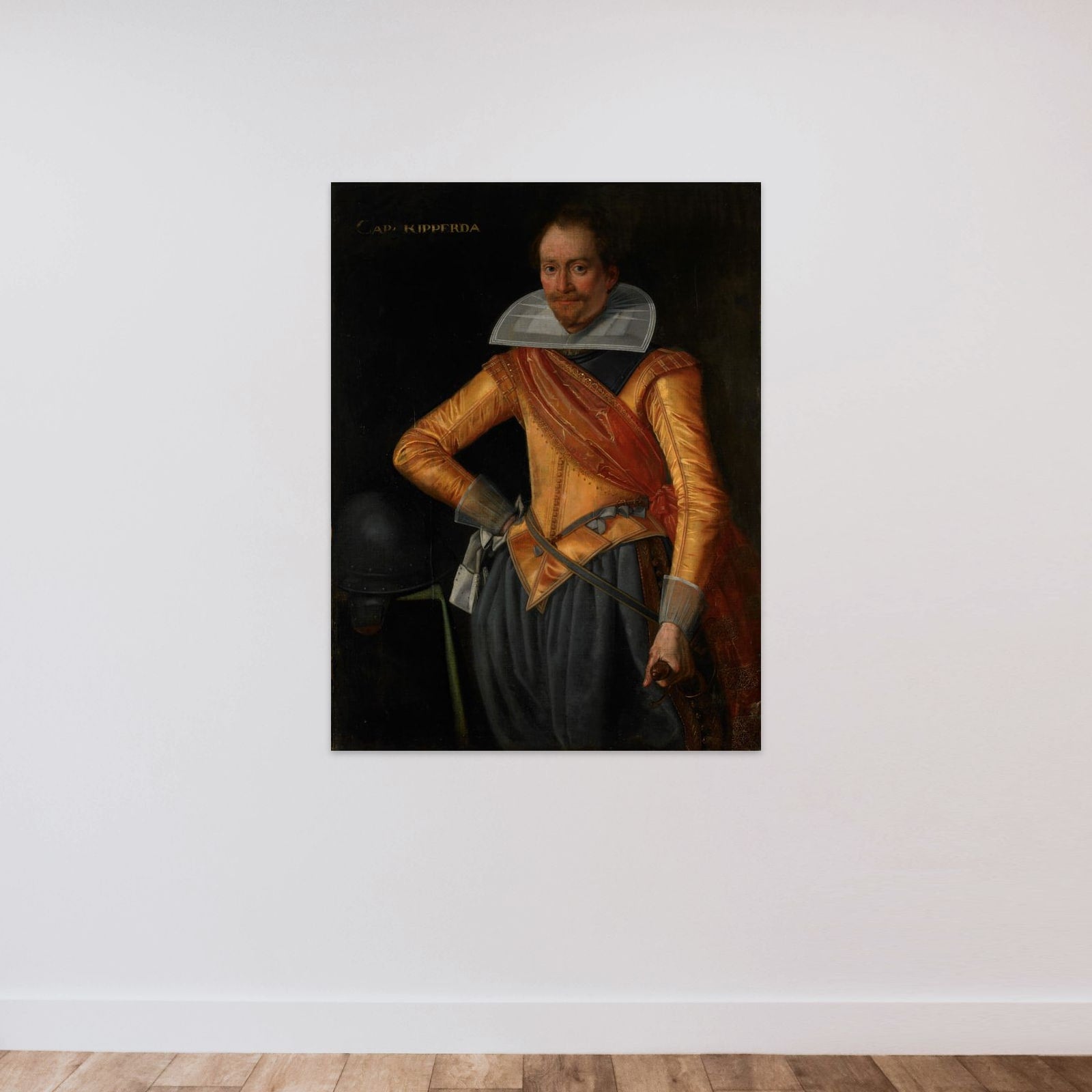 Portrait of a Captain with the Surname Ripperda unframed — shown to scale