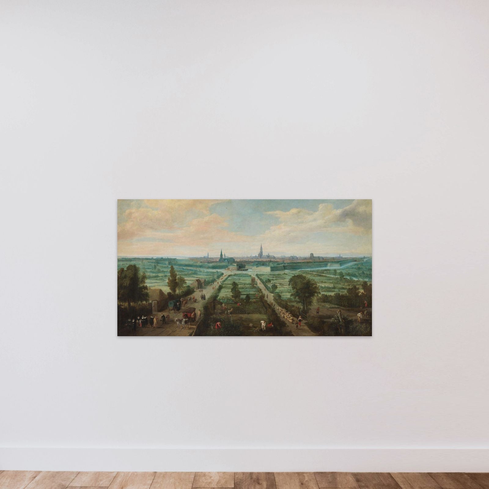 Panoramic View of Antwerp from the East unframed — shown to scale