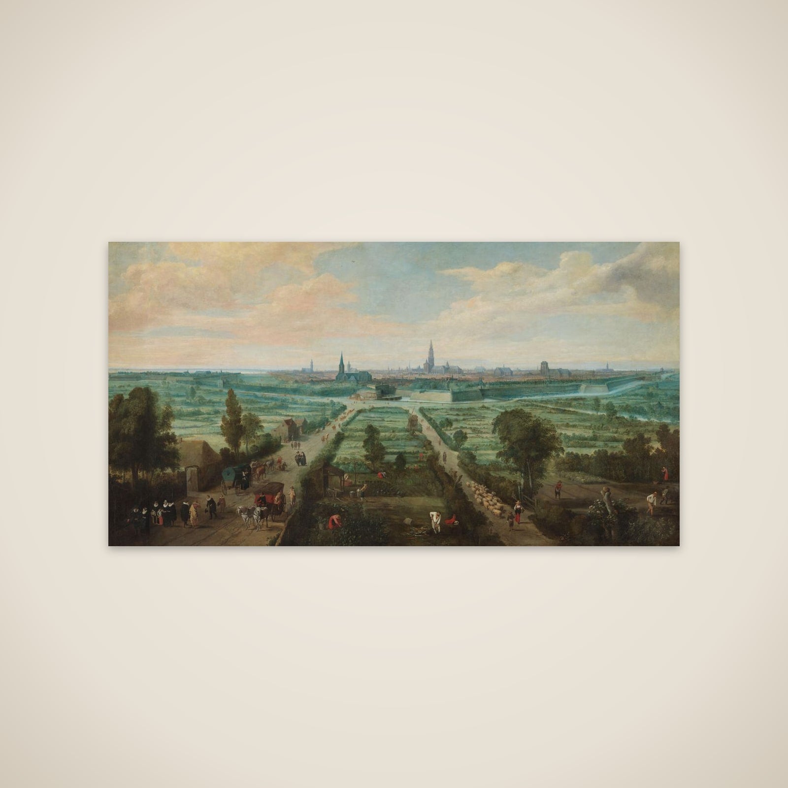 Panoramic View of Antwerp from the East unframed print