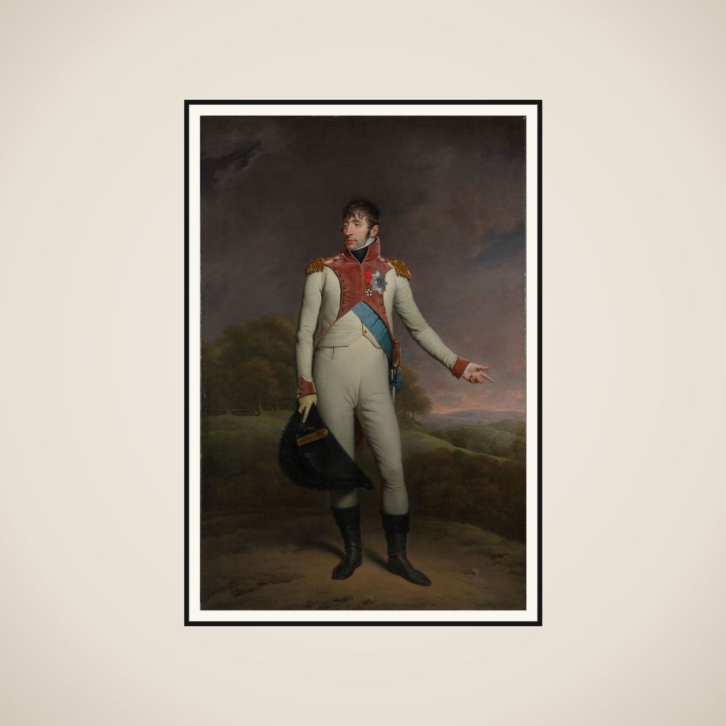 Louis Napoleon (1778-1846), King of Holland from 1806 to 1810, in the uniform of the life guards on foot, decorated with the Grand Cross of the Royal Order of the Union of Holland and the Officers Cross of the Legion of Honor framed