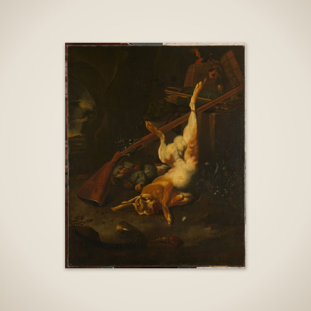 A Hunter's Bag, with Dead Hare unframed print