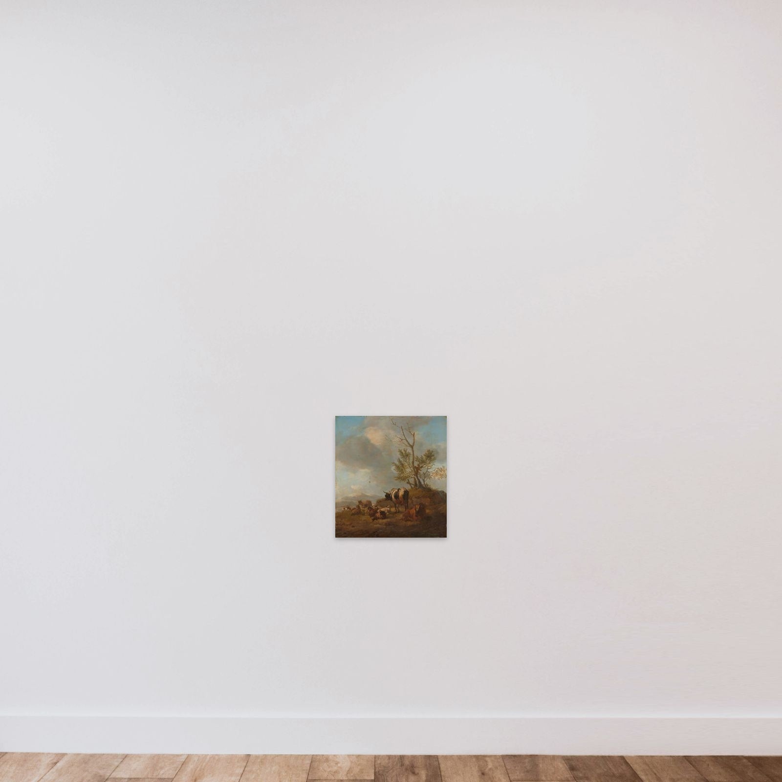 Landscape with Animals unframed — shown to scale