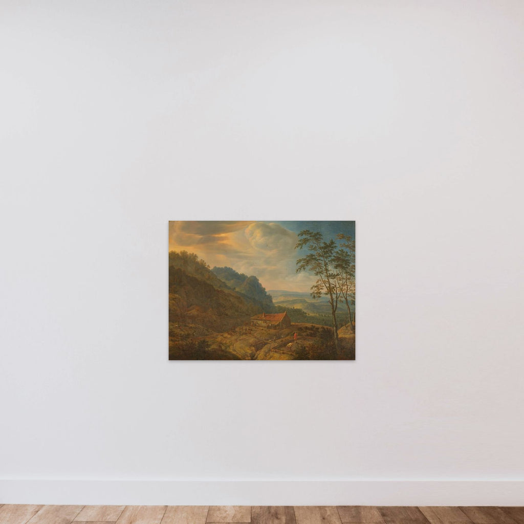 Mountainous Landscape with Farm unframed — shown to scale