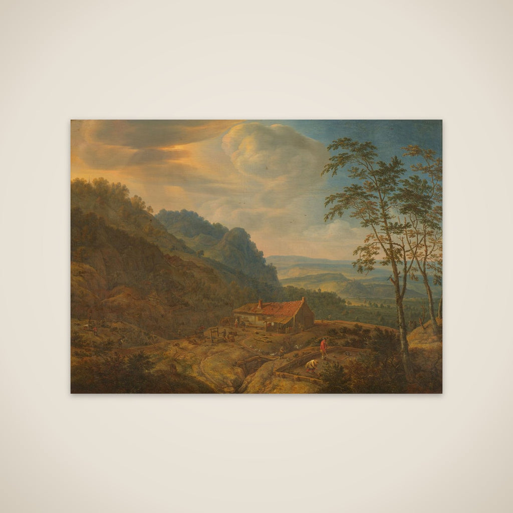 Mountainous Landscape with Farm unframed print