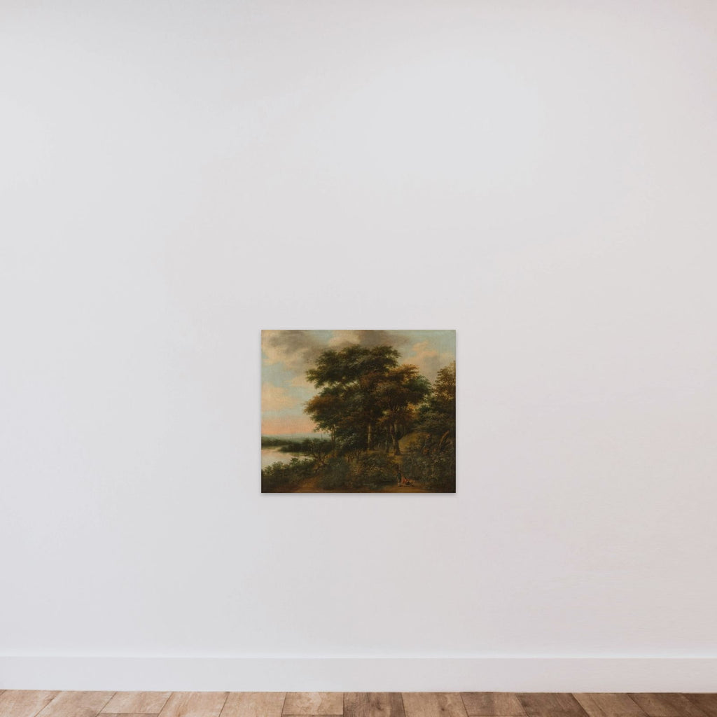 Wooded Landscape unframed — shown to scale