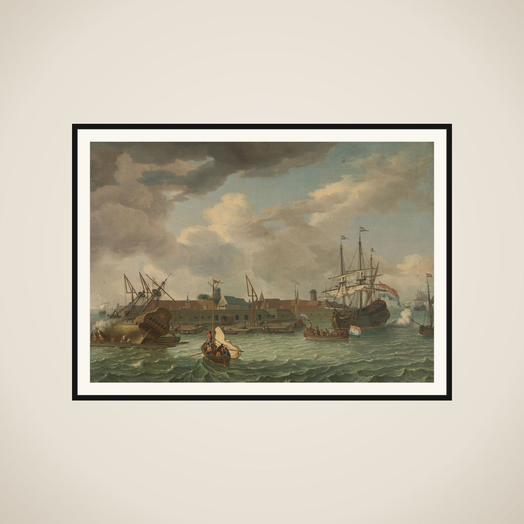 The Island of Onrust near Batavia (Jakarta) framed