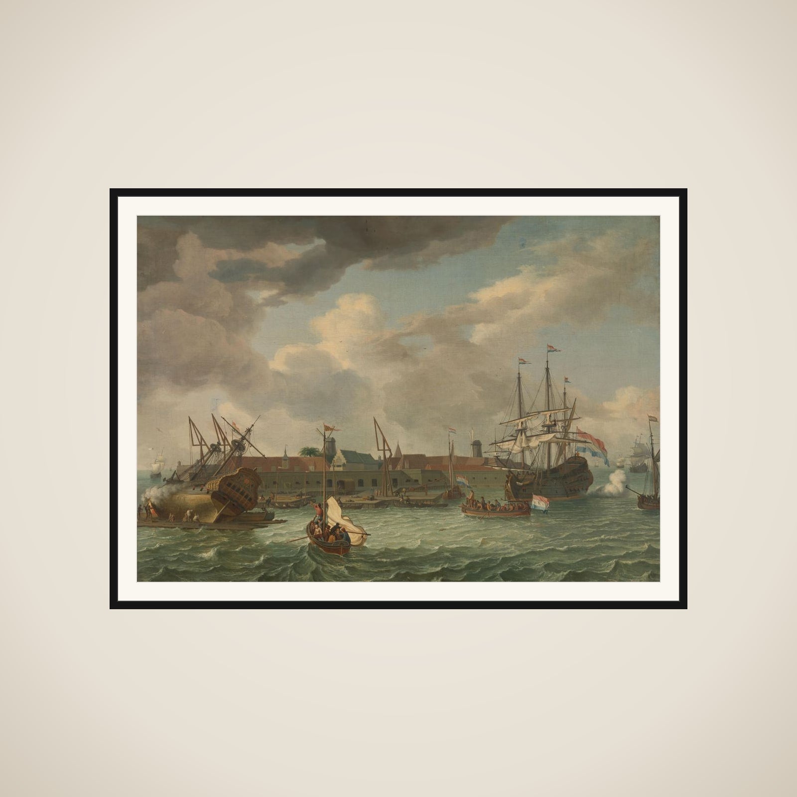 The Island of Onrust near Batavia (Jakarta) framed
