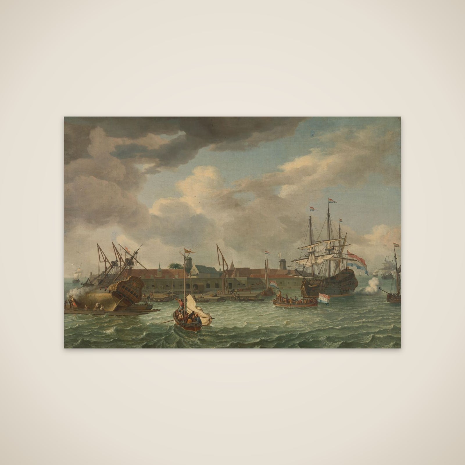 The Island of Onrust near Batavia (Jakarta) unframed print