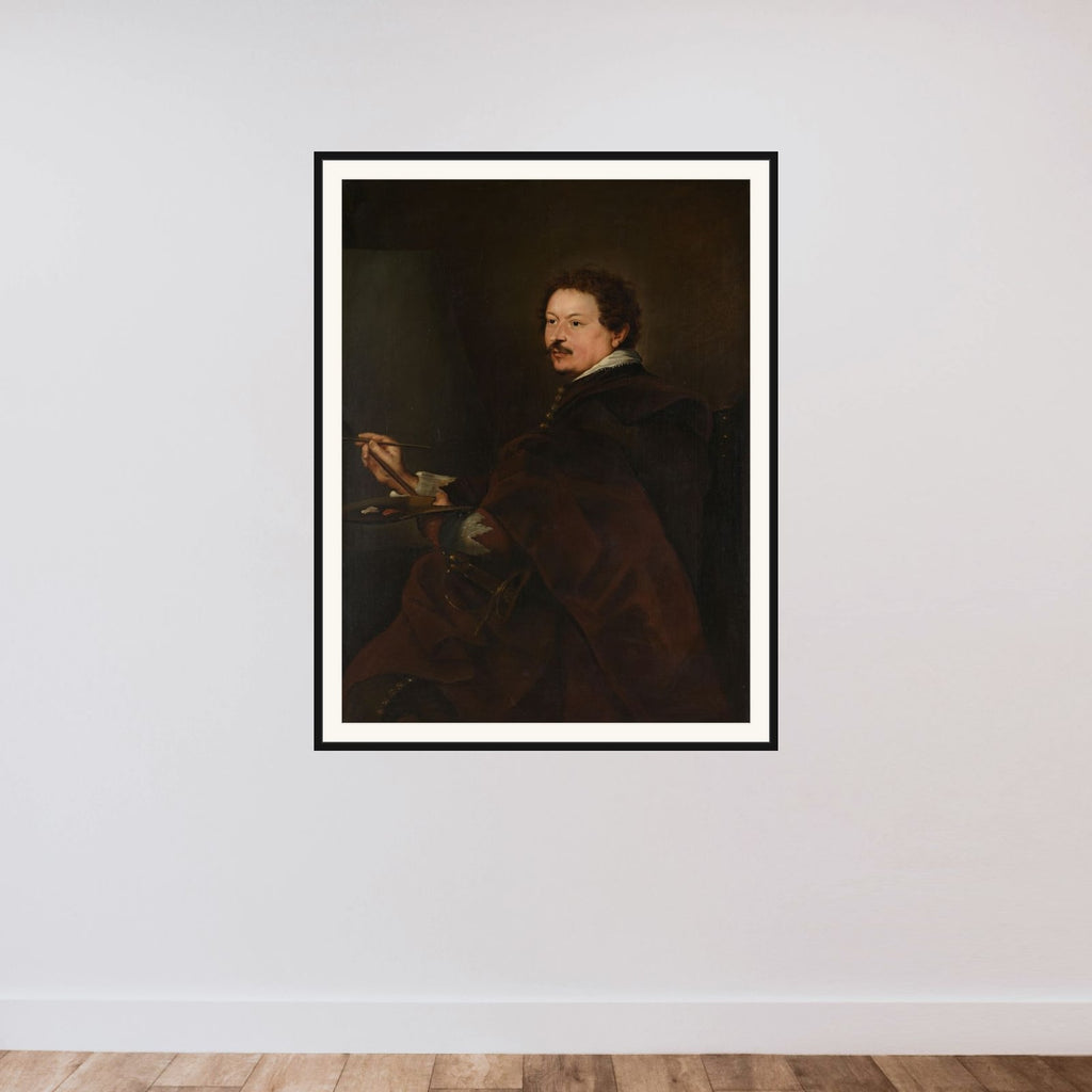 Portrait of Andries van Eertvelt (1590-1652) framed — shown to scale