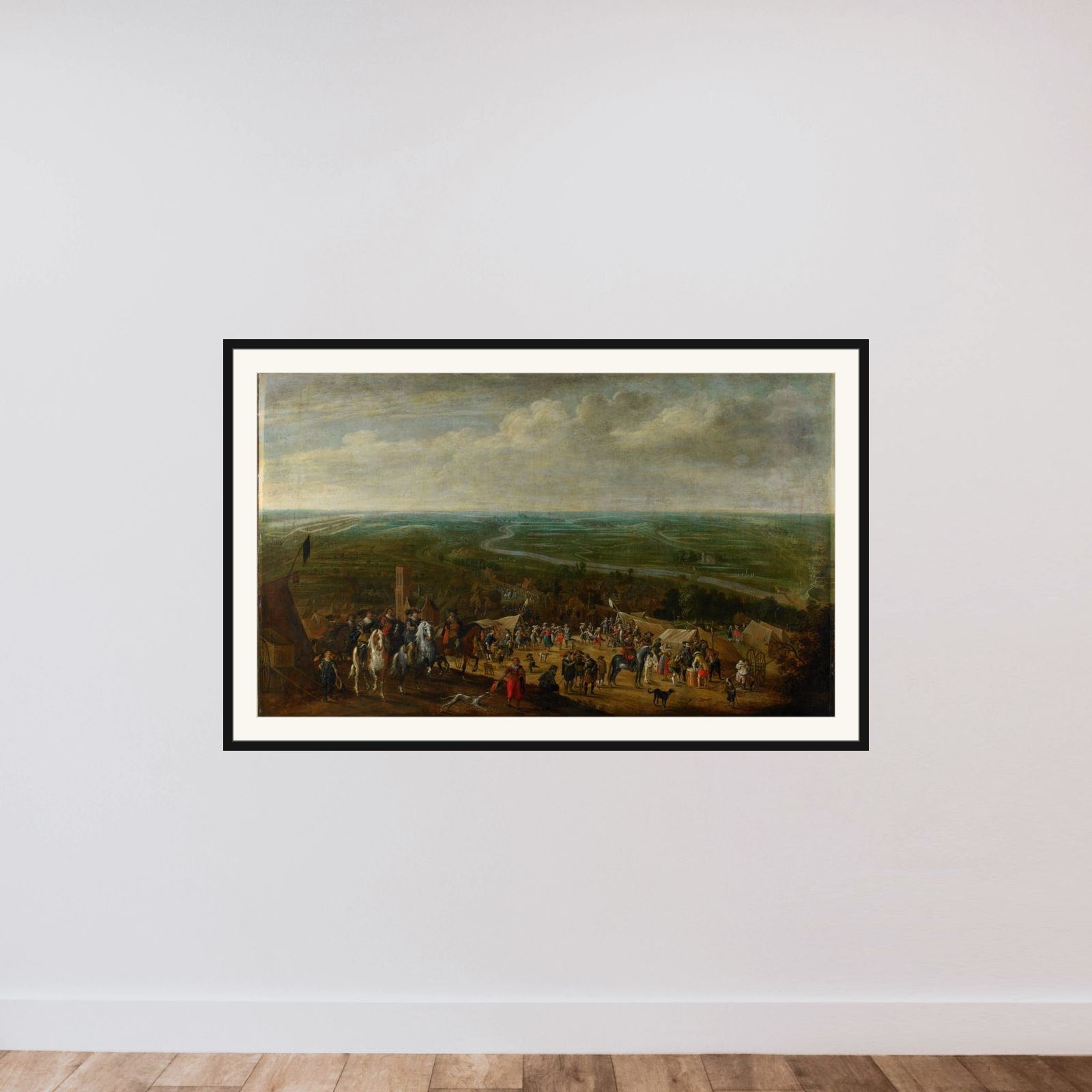 Prince Frederik Hendrik at the Siege of 's-Hertogenbosch, 1629 framed — shown to scale