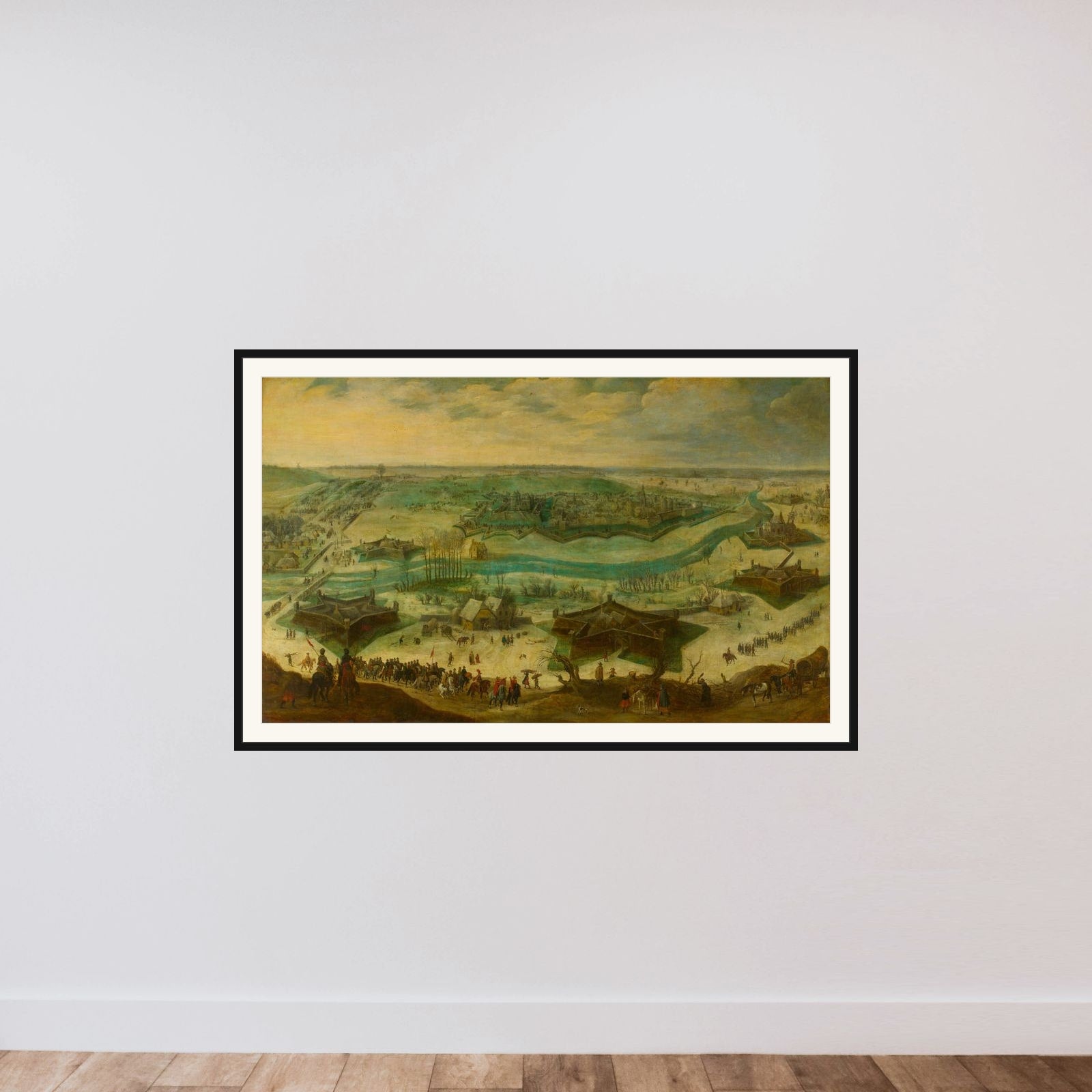 The Siege of Jülich, 1621-22 framed — shown to scale