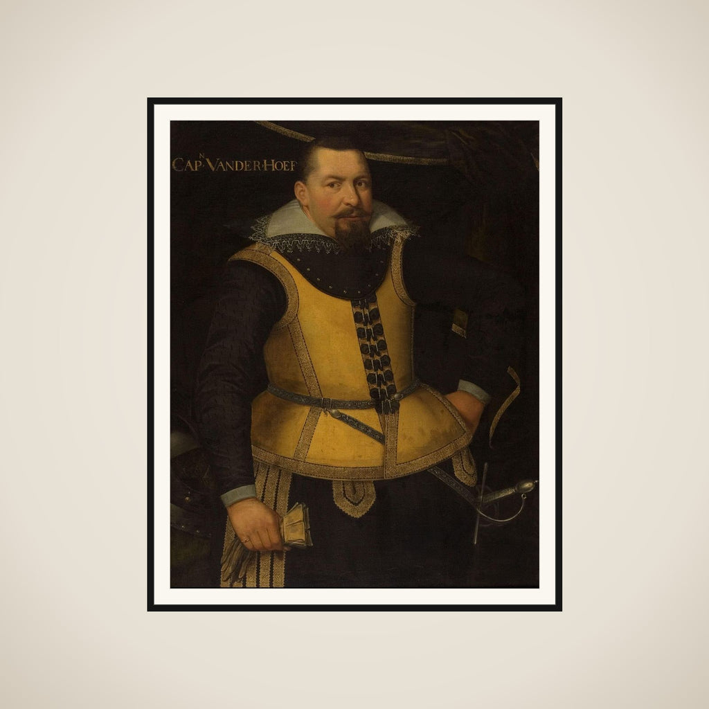 Portrait of Karel van der Hoeven framed