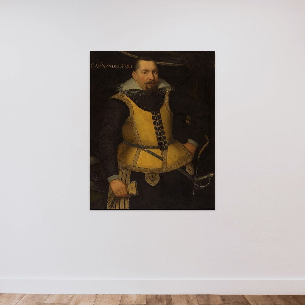 Portrait of Karel van der Hoeven unframed — shown to scale