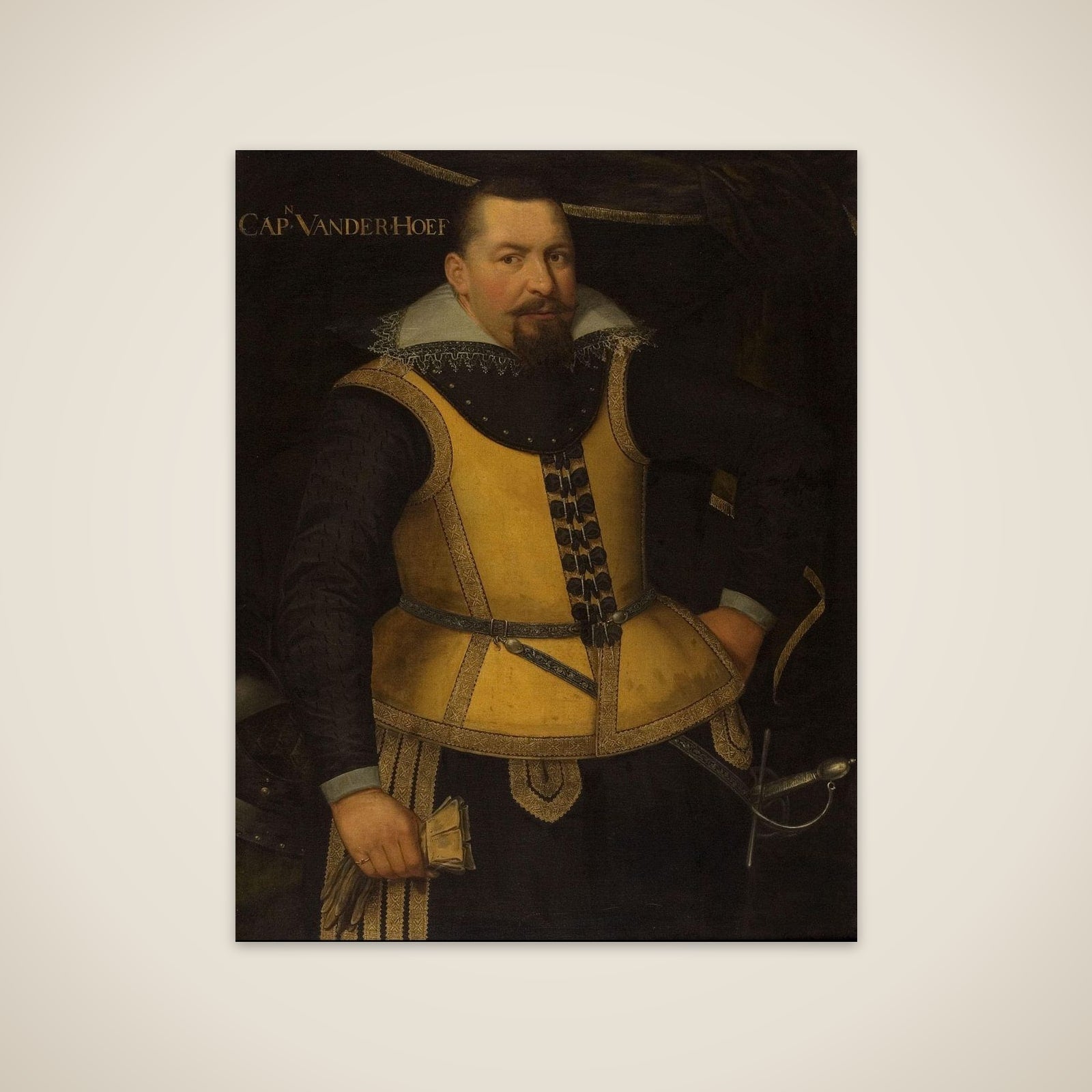 Portrait of Karel van der Hoeven unframed print