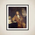 Portrait of Anthonie van Leeuwenhoek, Natural Philosopher and Zoologist in Delft framed