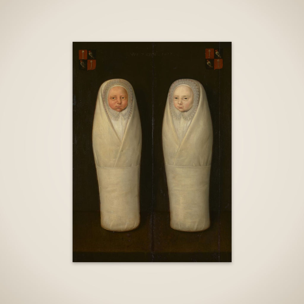 Portrait of Swaddled Twins: The Early-Deceased Children of Jacob de Graeff and Aeltge Boelens unframed print