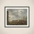 The small Fish Market on the Corner of the Brouwersgracht and Singel, Amsterdam framed