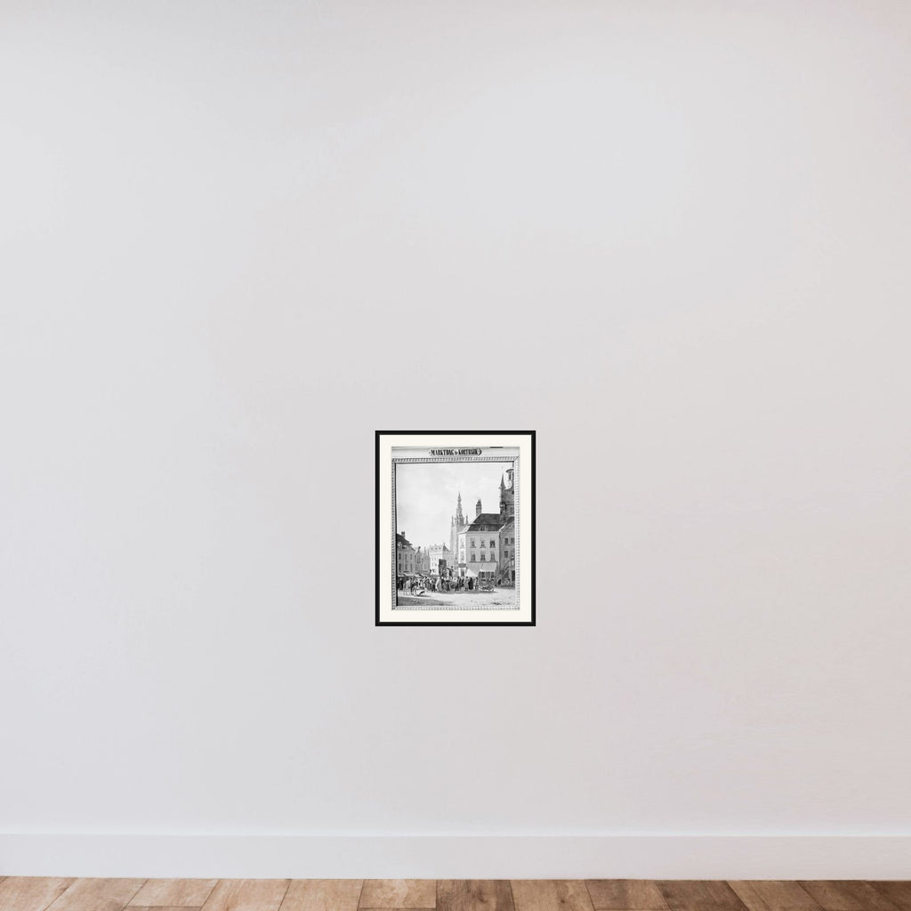 Market Day in Courtrai framed — shown to scale