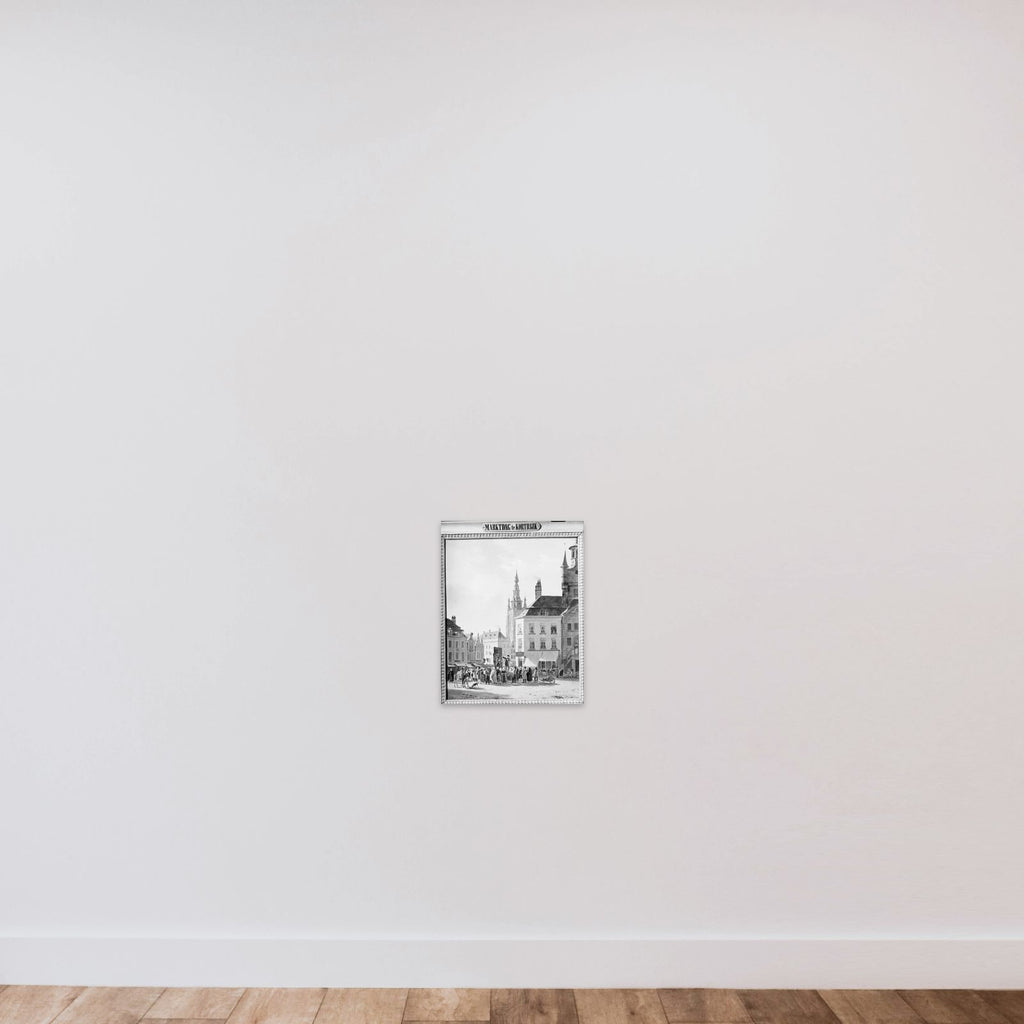 Market Day in Courtrai unframed — shown to scale