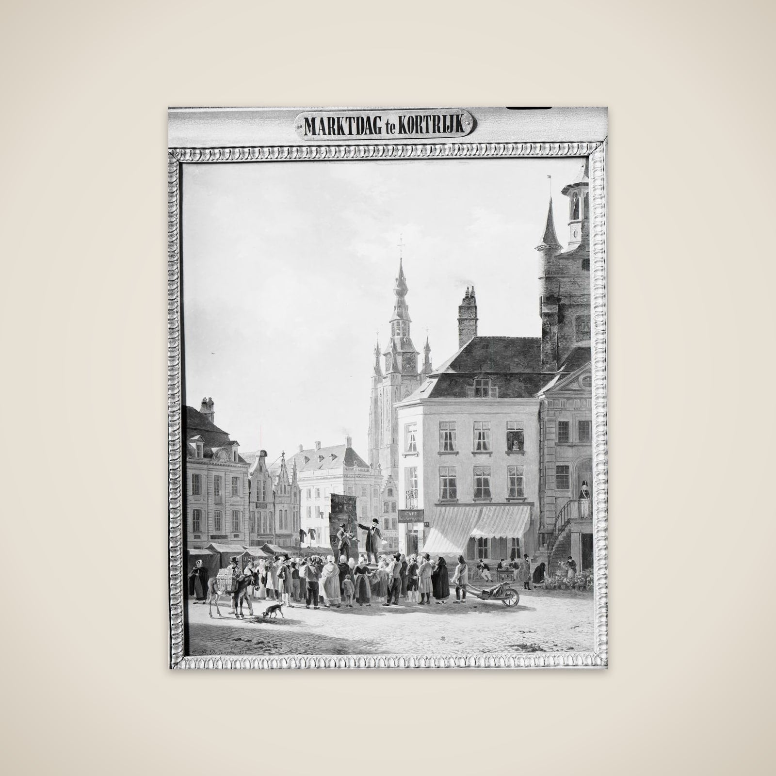 Market Day in Courtrai unframed print