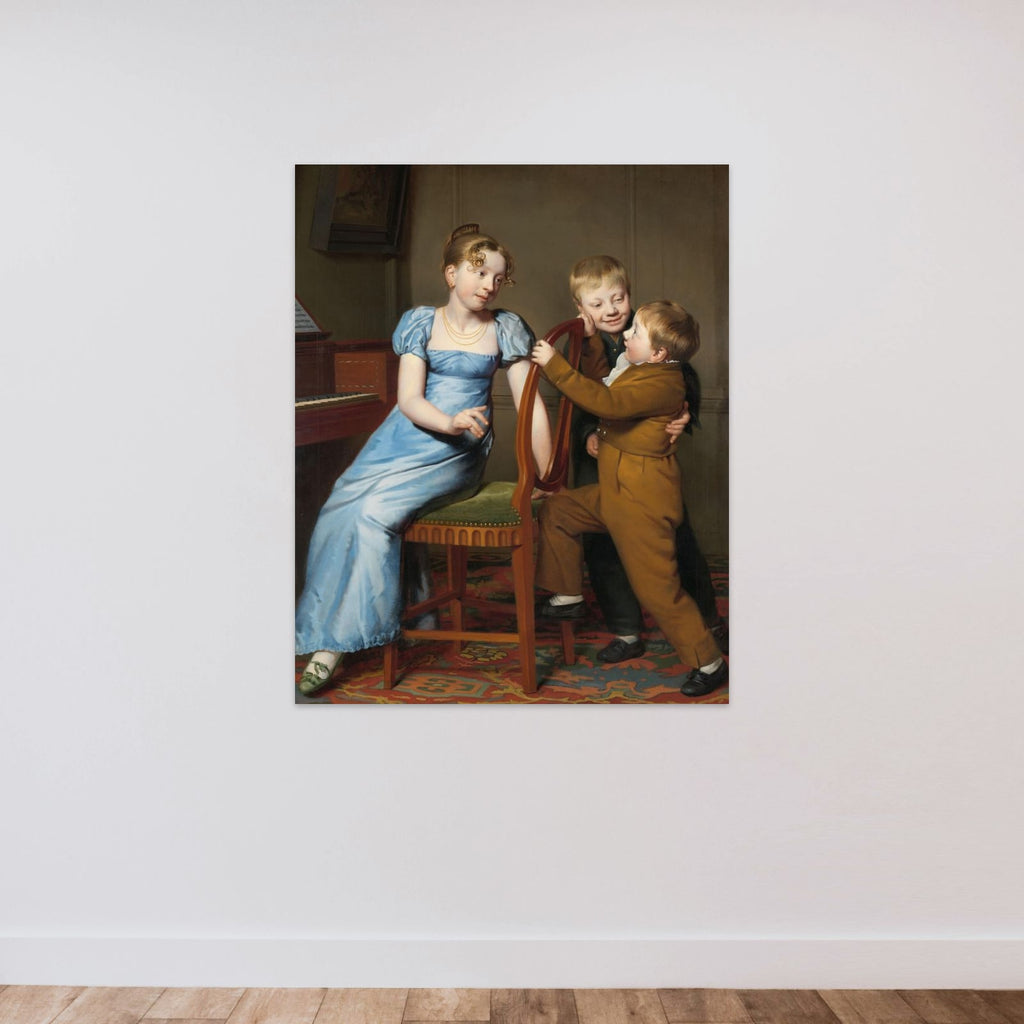 Piano Practice Interrupted unframed — shown to scale