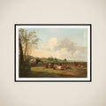 Landscape with Cattle framed