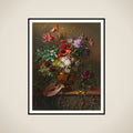 Still Life with Flowers in a Greek Vase: Allegory of Spring framed
