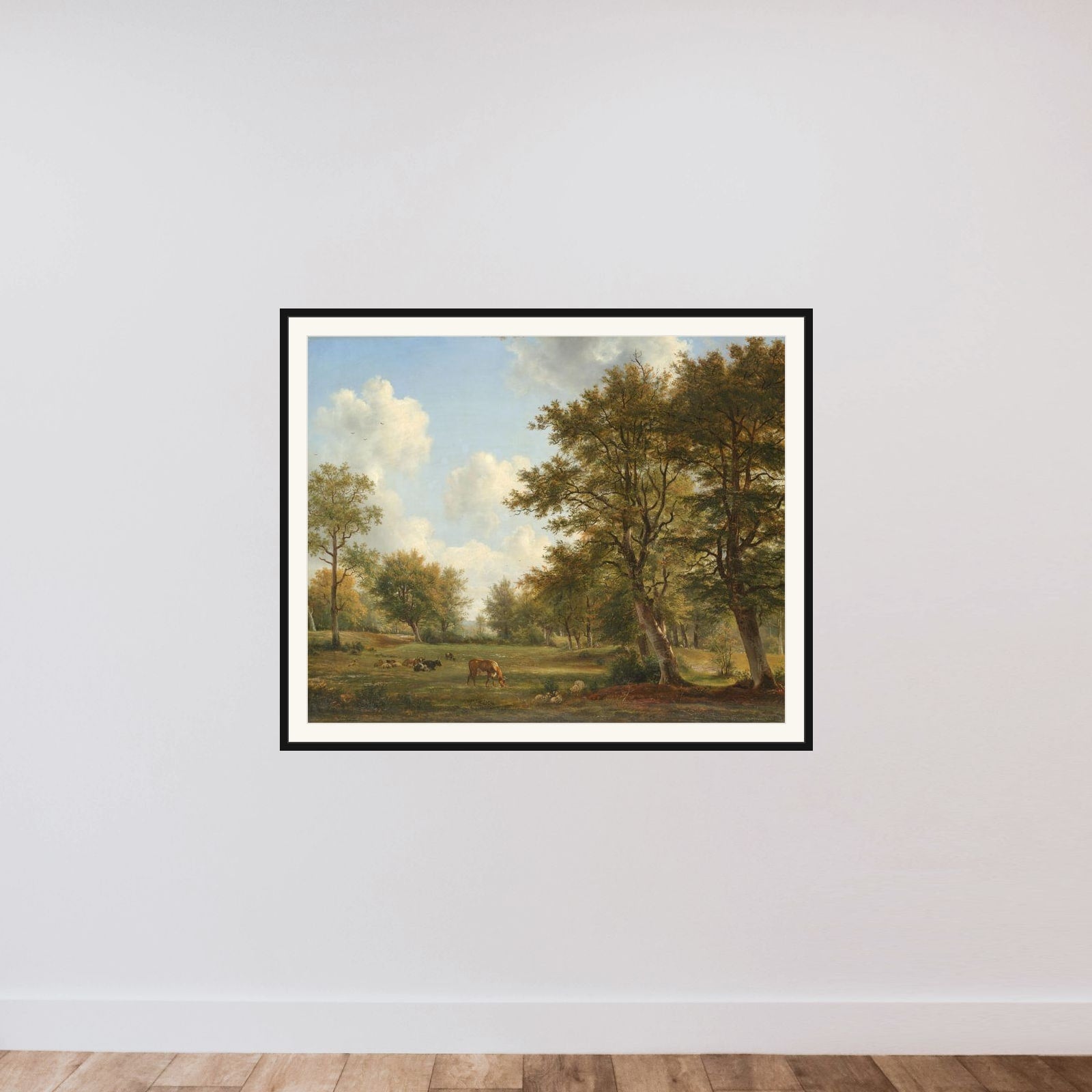 Landscape near Hilversum framed — shown to scale