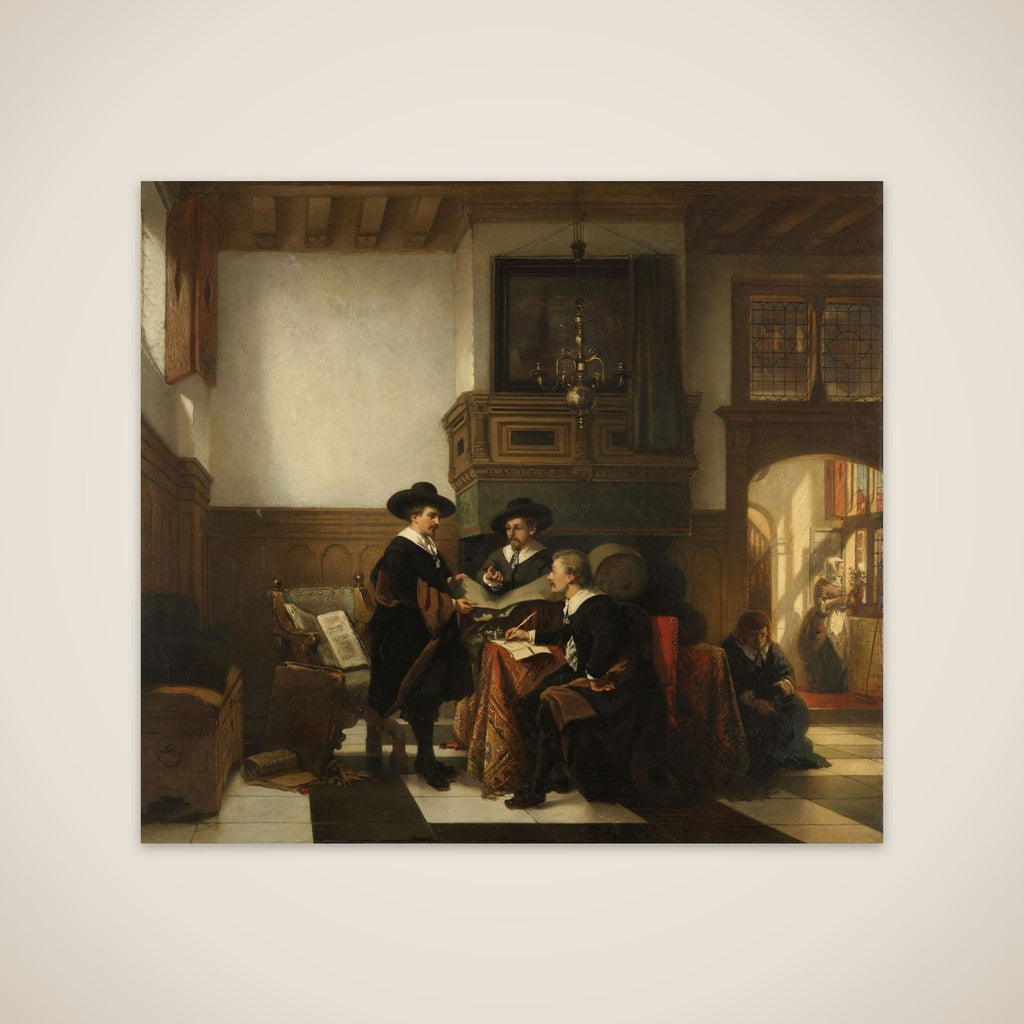 De staalmeesters van de Leidse Saaihal unframed print