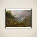 The Cascades at Tivoli, with a Storm Approaching framed