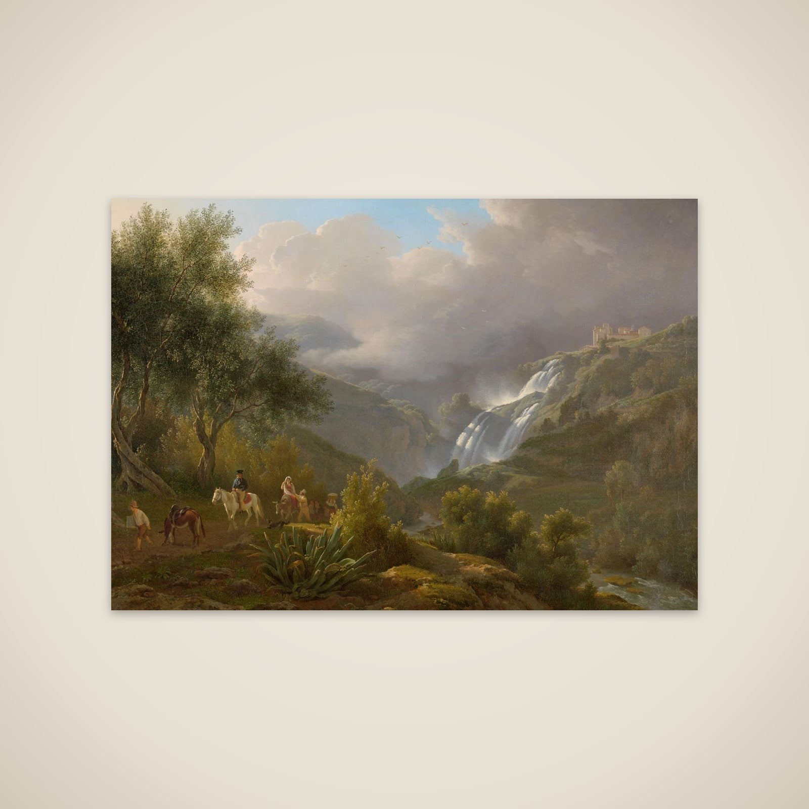 The Cascades at Tivoli, with a Storm Approaching unframed print