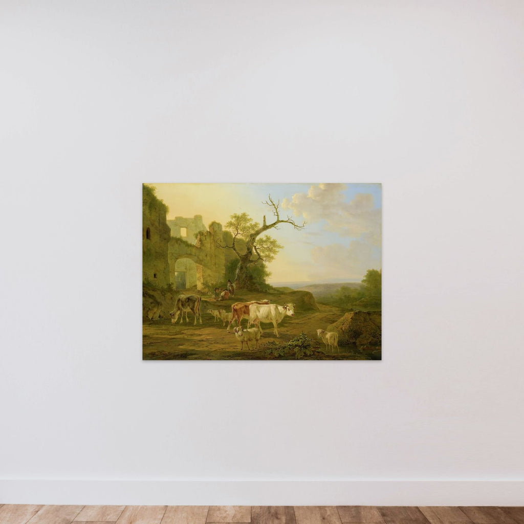 Schapen op de heide unframed — shown to scale