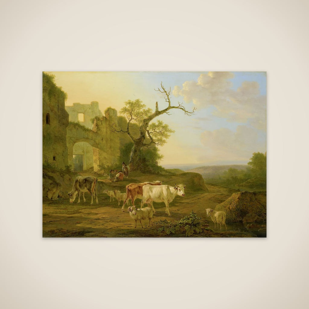 Schapen op de heide unframed print