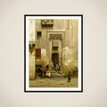 The Courtyard of a house in Cairo framed