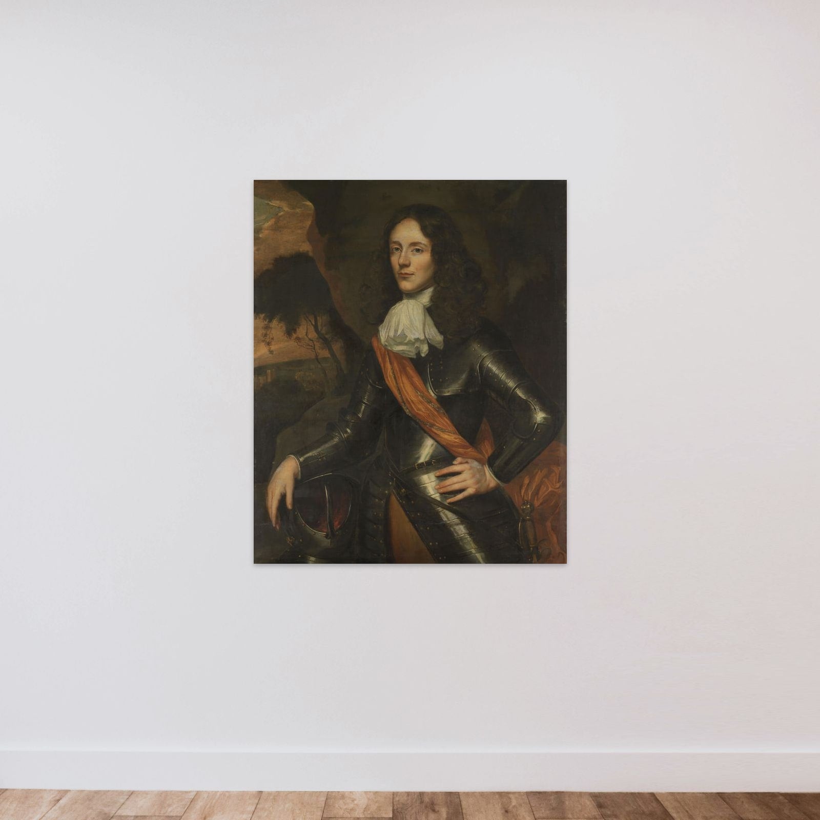 Portrait of James, 4th Lord Cranstoun (in or after 1643-85/88) unframed — shown to scale