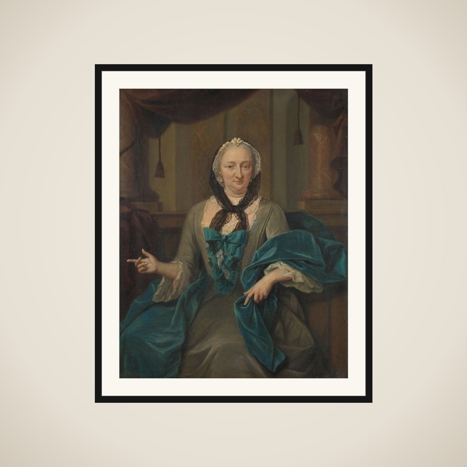 Portrait of Margaretha Trip, Wife of Hendrik van de Poll framed