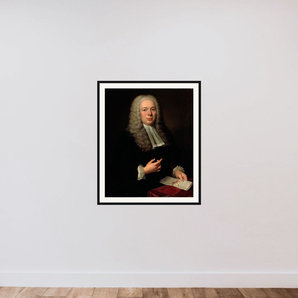 Willem Sautijn (1703-43), Alderman of Amsterdam framed — shown to scale