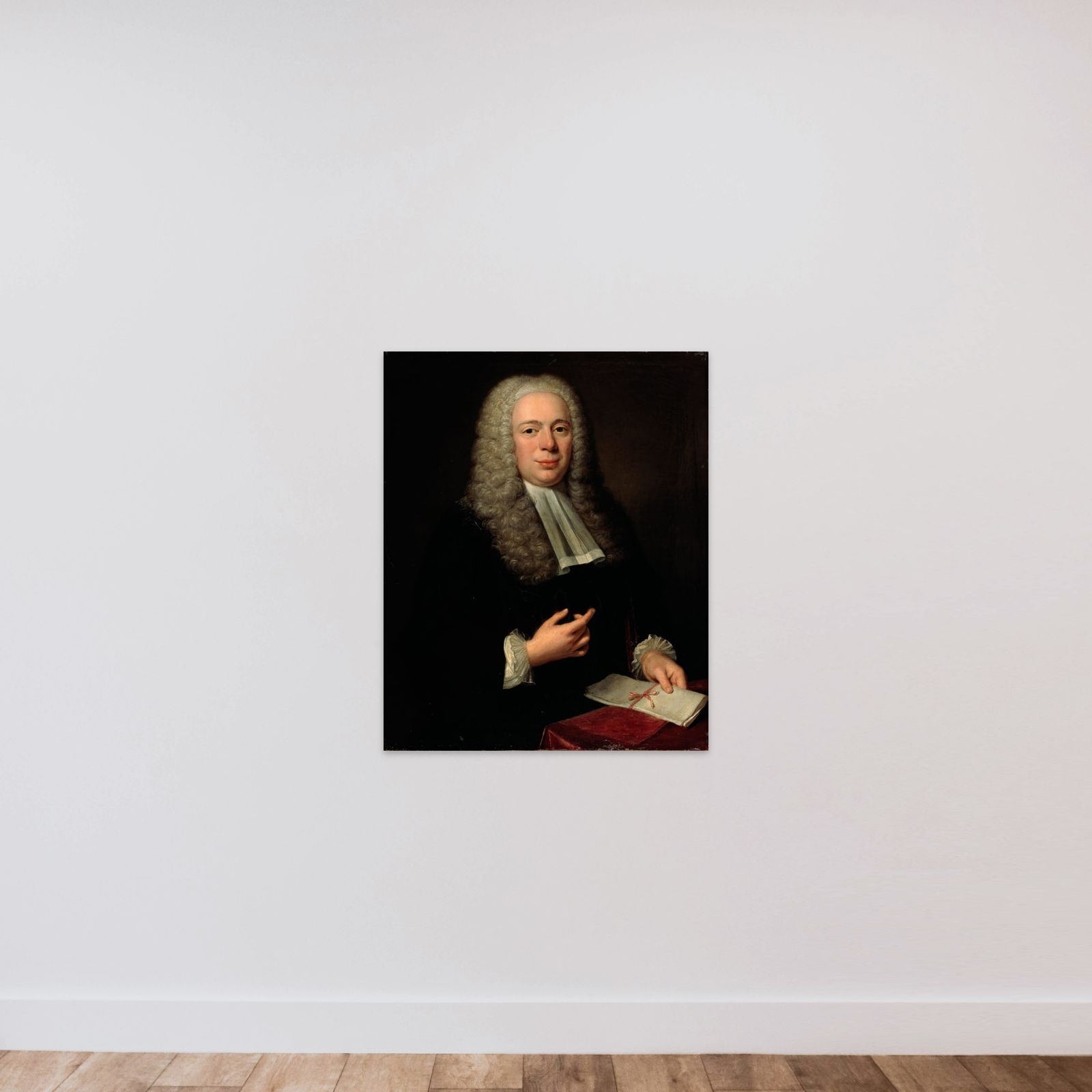 Willem Sautijn (1703-43), Alderman of Amsterdam unframed — shown to scale