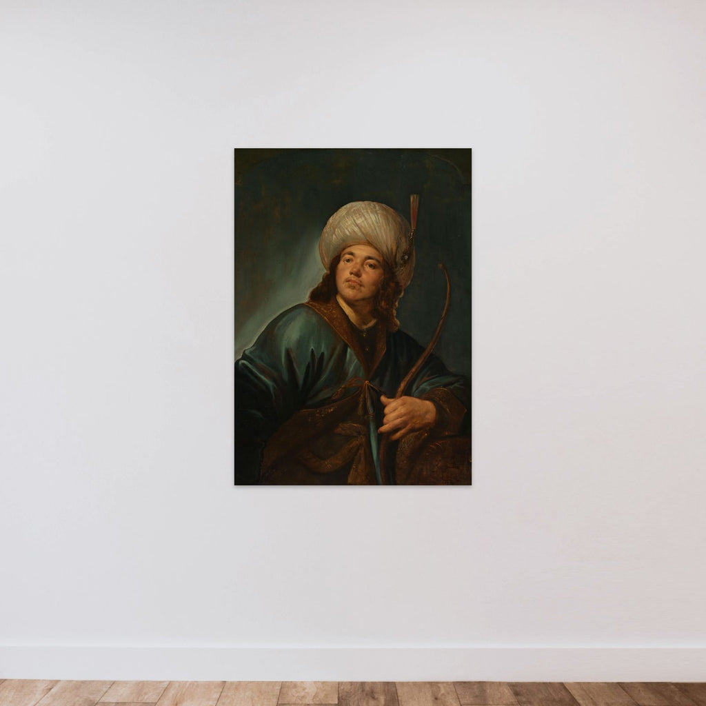 An Oriental unframed — shown to scale