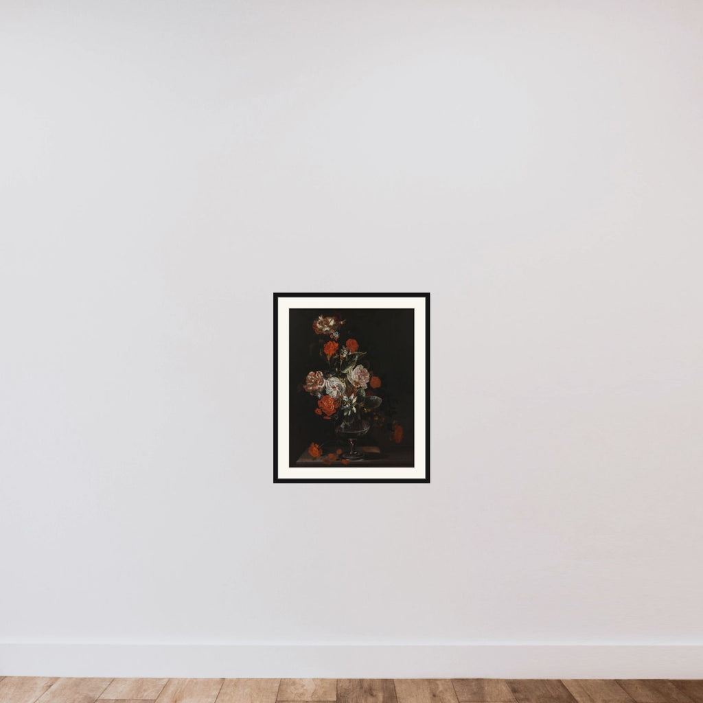 Still Life with Flowers framed — shown to scale