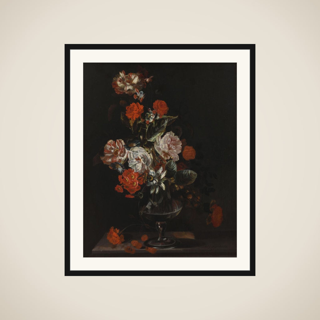Still Life with Flowers framed