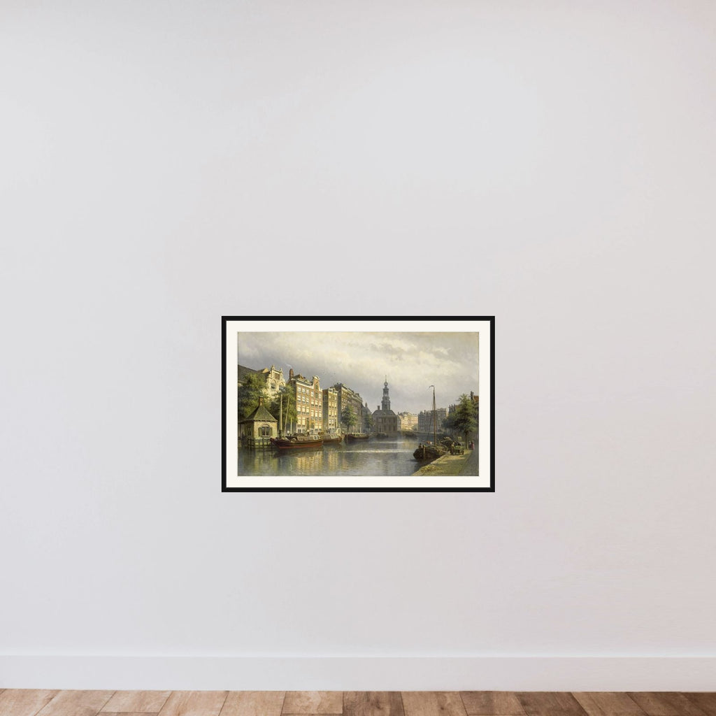 The Singel, Amsterdam, looking towards the Mint. framed — shown to scale