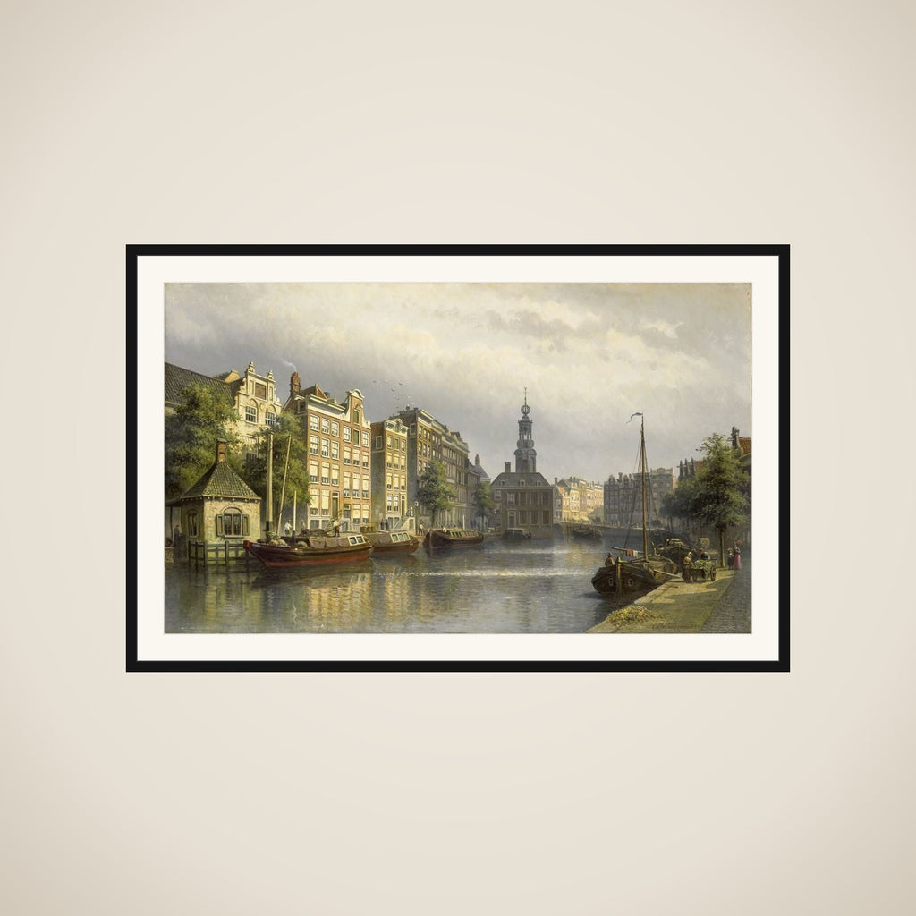 The Singel, Amsterdam, looking towards the Mint. framed