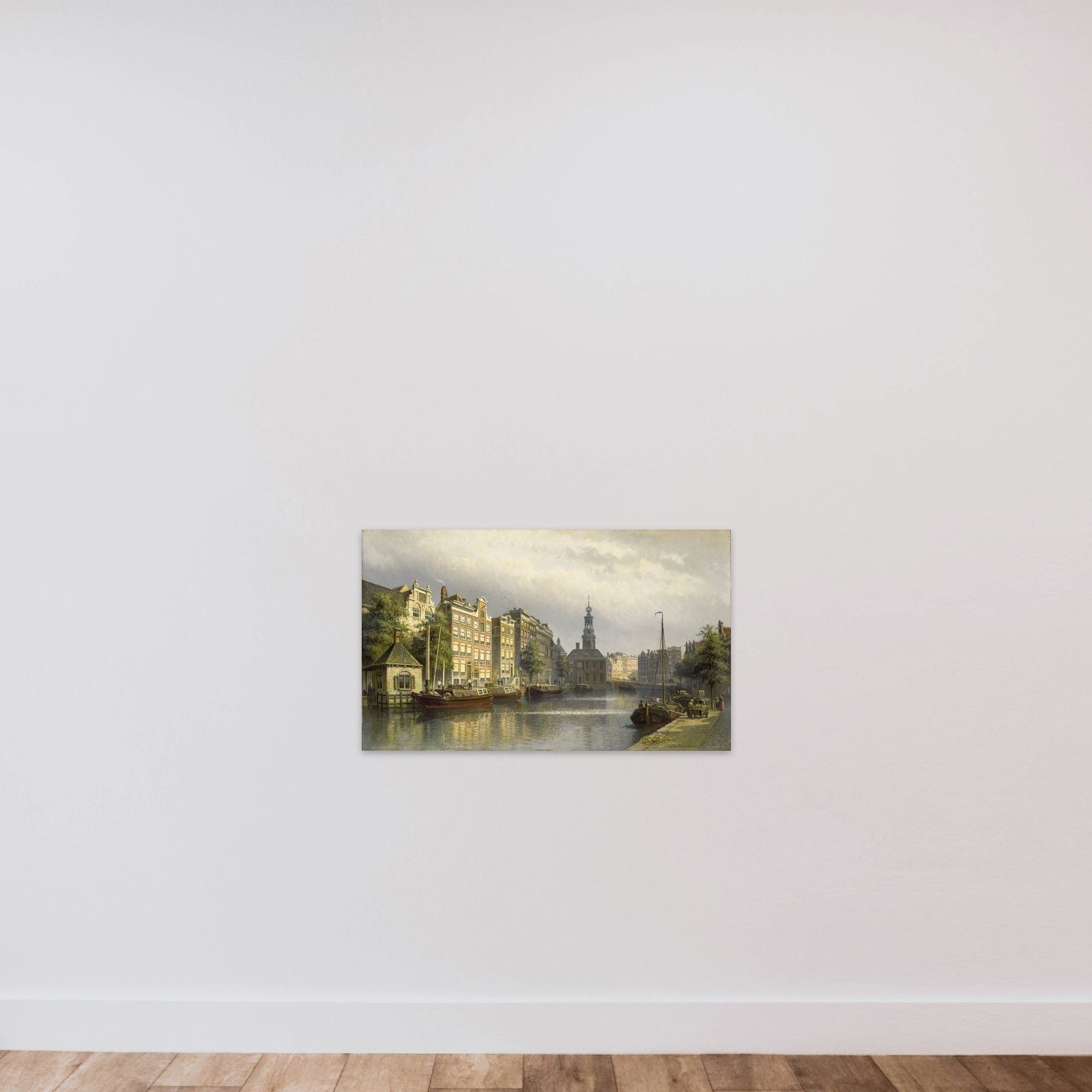The Singel, Amsterdam, looking towards the Mint. unframed — shown to scale