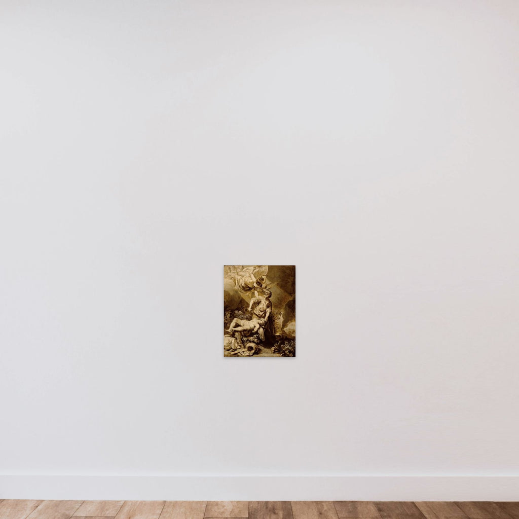 The Sacrifice of Abraham unframed — shown to scale