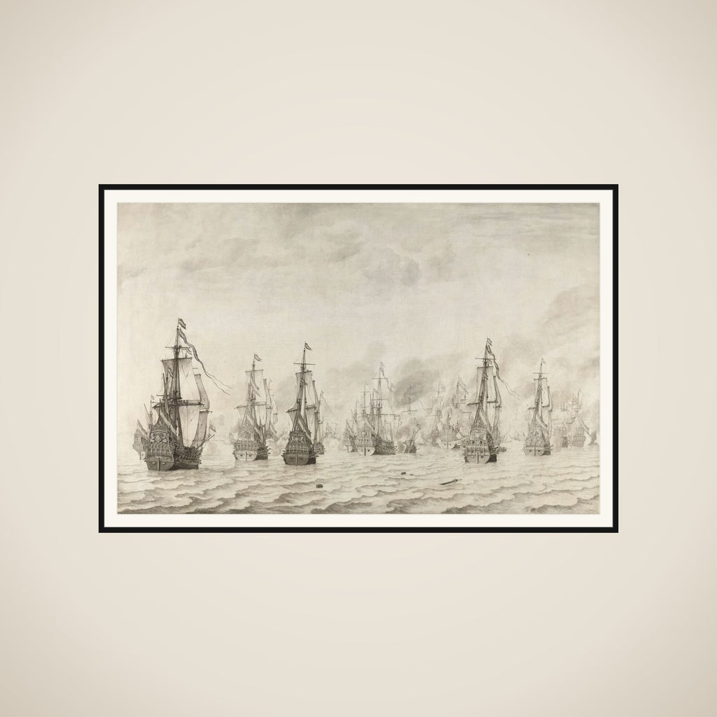 The Naval Battle against the Spanish near Dunkirk, 18 February 1639 framed