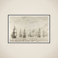 The Naval Battle against the Spanish near Dunkirk, 18 February 1639 framed