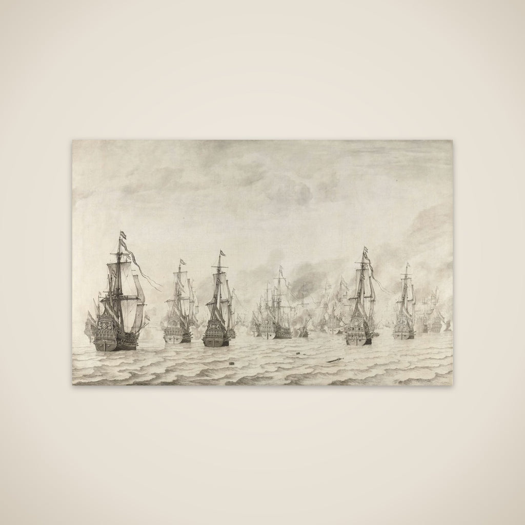 The Naval Battle against the Spanish near Dunkirk, 18 February 1639 unframed print