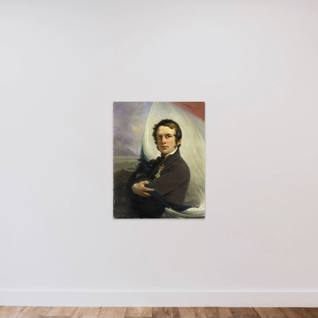 Portrait of Jacob Hobein, Rescued the Dutch Flag under Enemy Fire, 18 March 1831 unframed — shown to scale